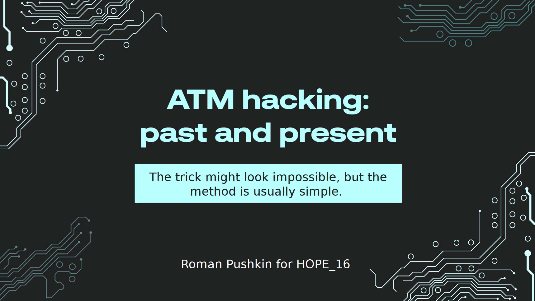 ATM Hacking Talk